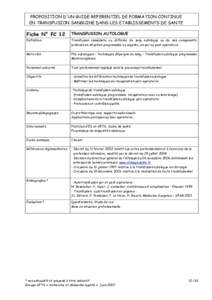 CONTROLE ULTIME PRE-TRANSFUSIONNEL : principes de sécurité