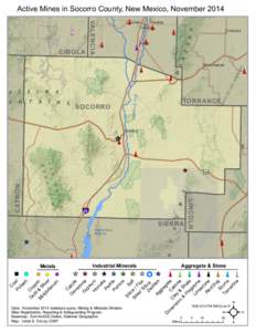 Active Mines in Socorro County, New Mexico, November 2014 VALENCIA CIBOLA  TORRANCE