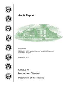 Audit of Moraine Wind II LLC Payment Under 1603 Program