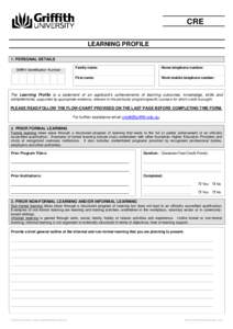 RPL Learning Profile Form