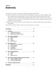 Chapter 4  Biodiversity Coordinating Lead Authors: Georgina Mace, Hillary Masundire, Jonathan Baillie Lead Authors: Taylor Ricketts, Thomas Brooks, Michael Hoffmann, Simon Stuart, Andrew Balmford, Andy Purvis, Belinda Re