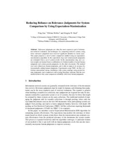 Statistics / Natural language processing / Computational linguistics / Text Retrieval Conference / Relevance / Precision and recall / Expectation–maximization algorithm / Judgment / Relevance feedback / Information science / Information retrieval / Science