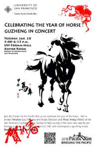 Celebrating the year of horse : guzheng in concert Tuesday, Jan. 28