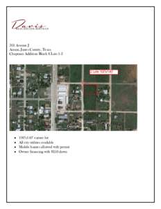 301 Avenue J Anson, Jones County, Texas Chapman Addition Block 6 Lots 1-2 • •