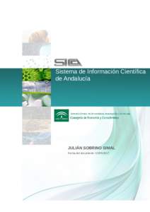 Sistema de Información Científica de Andalucía JULIÁN SOBRINO SIMAL Fecha del documento: 