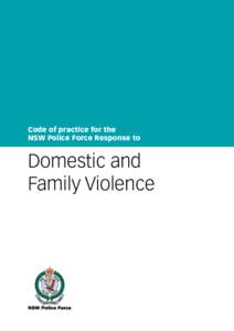 Code of conduct for the NSW Police Force Response to Domestic and Family Violence