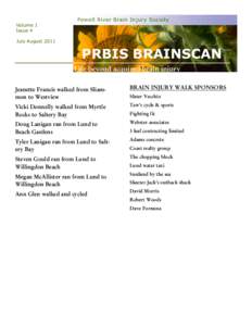 Volume 1 Issue 4 Powell River Brain Injury Society  July August 2011