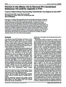 PAPER  www.rsc.org/analyst | Analyst Detection of avian influenza virus by fluorescent DNA barcode-based immunoassay with sensitivity comparable to PCR†