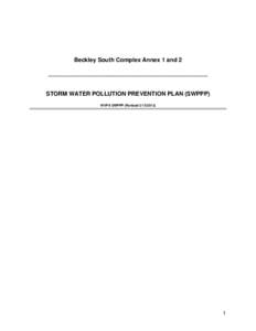 Beckley South Complex Annex 1 and 2 _________________________________________________ STORM WATER POLLUTION PREVENTION PLAN (SWPPP) WVPA SWPPP (Revised[removed])