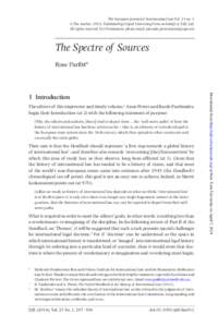 The European Journal of International Law Vol. 25 no. 1 © The Author, 2014. Published by Oxford University Press on behalf of EJIL Ltd. All rights reserved. For Permissions, please email: [removed] Th