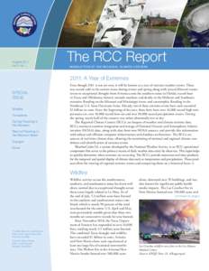 August 2011 Vol 3 No 1 The RCC Report NEWSLETTER OF THE REGIONAL CLIMATE CENTERS