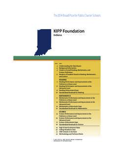 The 2014 Broad Prize for Public Charter Schools  KIPP Foundation Indiana  	PAGE