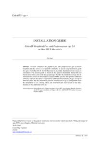 CalculiX • cgx •  INSTALLATION GUIDE CalculiX Graphical Pre- and Postprocessor cgx 2.8 on Mac OS X Mavericks
