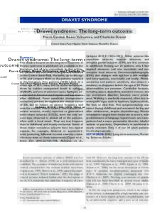Dravet syndrome: The longterm outcome