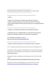 Microsoft Word - New Mechanisms Information Platform E-mail Newsletter Vol.72