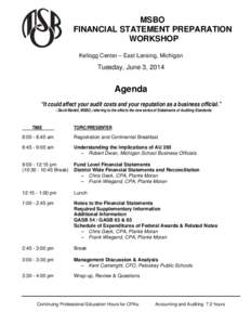 Microsoft Word - Agenda  - Financial Statement Preparation Workshop[removed]