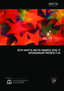 26TH WAITTA INCITE AWARDSSPONSORSHIP PROSPECTUS MAJOR PARTNER  HOSTING PARTNER