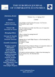 THE EUROPEAN JOURNAL OF COMPARATIVE ECONOMICS The European Journal of Comparative Economics  EDITORIAL BOARD