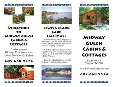 Directions to Midway Gulch Cabins & Cottages: