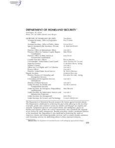 Gendarmerie / United States Coast Guard / Homeland Security Act / United States Department of Homeland Security / Homeland security / Thad Allen / United States Secretary of Homeland Security / Federal Emergency Management Agency / Thomas H. Collins / Public safety / National security / Government