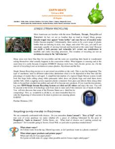 EARTH BEATS February 2013 Justice and Environment Newsletter US Region Members: Shirley Brien, Lorraine Choiniere, Ann Conroy, Diane Y. Dupere, Marguerite Gravel, Rachel Labonville, Pauline Maurier, Pauline Morneau, Elai