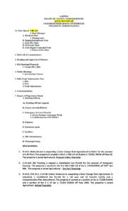 AGENDA BOARD OF COUNTY COMMISSIONERS April 8, 2014 8:00 AM COMMISSIONERS ROOM COURTHOUSE WILLISTON, NORTH DAKOTA 13. Park Board- 7:00 AM