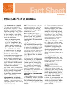Unsafe Abortion in Tanzania