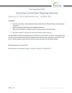 Attachment 2a: Nov 8, 2011 through March 20, 2012 Exec Comm Draft Minutes (Combined)