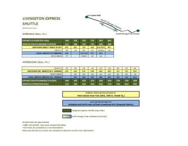 LIVINGSTON EXPRESS SHUTTLE (Effective[removed])