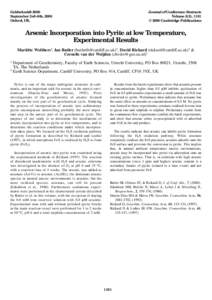 Goldschmidt 2000 September 3rd–8th, 2000 Oxford, UK. Journal of Conference Abstracts Volume 5(2), 1101