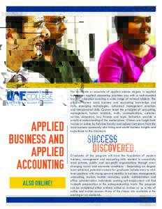 APPLIED BUSINESS AND APPLIED ACCOUNTING ALSO ONLINE!