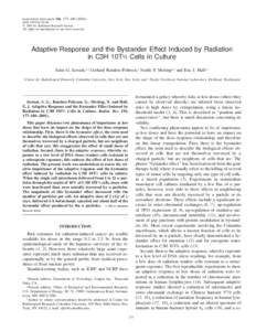 RADIATION RESEARCH  156, 177–[removed][removed] $5.00 q 2001 by Radiation Research Society.