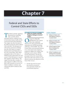 2004 EPA CSO SSO REPORT TO CONGRESS: Chapter 7 Federal and State Efforts to Control CSOs and SSOs