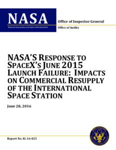 NASA National Aeronautics and Space Administration Office of Inspector General Office of Audits