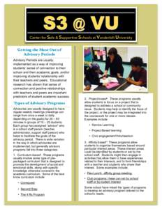 S3 @ VU  ! Center for Safe & Supportive Schools at Vanderbilt University