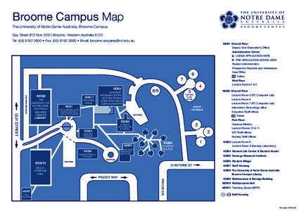 Broome Campus Map  NOTRE DA ME The University of Notre Dame Australia, Broome Campus