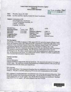 POLLUTION REPORT (POLREP) NUMBER 6 FOR THE REPORTING PERIOD[removed]TO[removed]