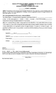 [Sample] AFFIDAVIT OF PARENT, GUARDIAN, OR NEXT OF KIN   EVIDENCING CONSENT TO MARRIAGE LICENSE FOR MINOR APPLICANT