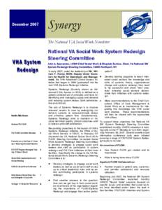 Synergy  December 2007 The National VA Social Work Newsletter