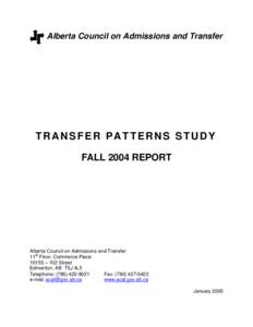 Transfer Patterns 2004 Report.doc