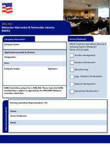 2014U2015(  Malaysian(AlternaEve(&(Renewable(Industry( (MARI)! Company(InformaEon!