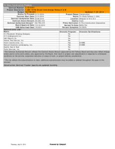 Tri-State Construction Projects Contract Number: I[removed]Project Description: I-294 147th Street Interchange Ramps X & M Budget: $2,796,604 Notice To Proceed: [removed]Project Phase: