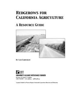 Hedgerows for California Agriculture A Resource Guide By Sam Earnshaw