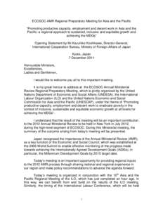 Economic indicators / Socioeconomics / United Nations Development Group / Environmental social science / Environmentalism / Millennium Development Goals / United Nations Department of Economic and Social Affairs / Decent work / United Nations Economic and Social Council / Development / United Nations / Economics