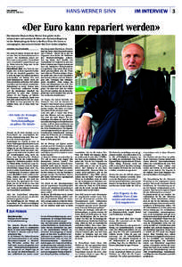 DER LANDBOTE MONTAG, 29. APRIL 2013   HANS-WERNER SINN