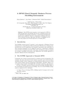 A BPMO Based Semantic Business Process Modelling Environment