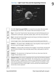 Light / Voyager program / Physical cosmology / Spaceflight / Voyager 1 / Speed of light / Light-year / Galaxy / Metric expansion of space / Spacecraft / Astronomy / Space