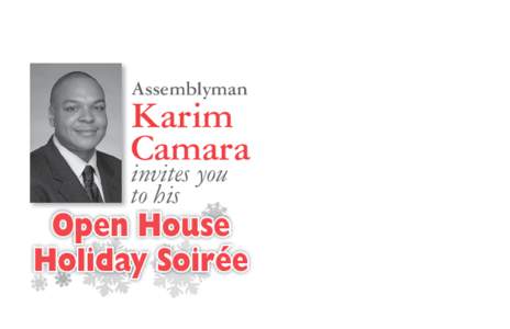 Assemblyman  Karim Camara invites you to his
