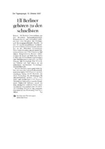 Der Tagesspiegel, 12. Oktober 2007   