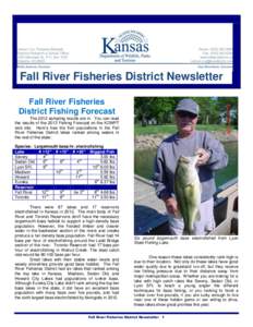 lume 1, Issue 2  Kansas Departm Fall River Fisheries District Newsletter